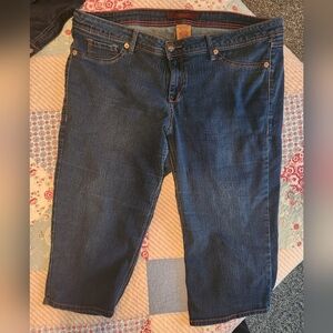 Classic Blue Denim Capris